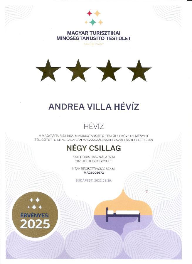 Andrea Villa Heviz II Balaton Exterior photo